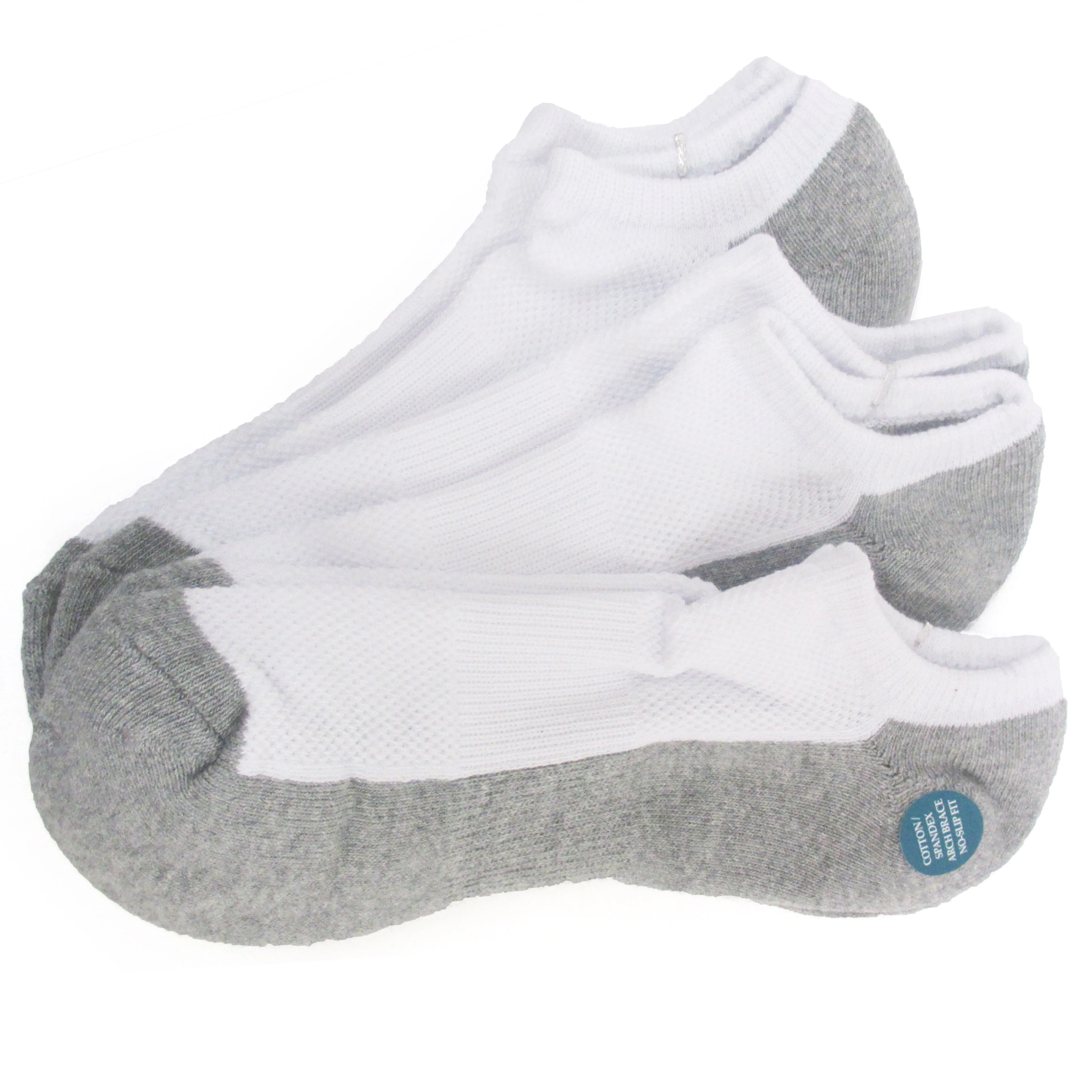 6 Pair Athletic Invisible Low Cut Socks Ankle Running Sport Men Women White 9-11
