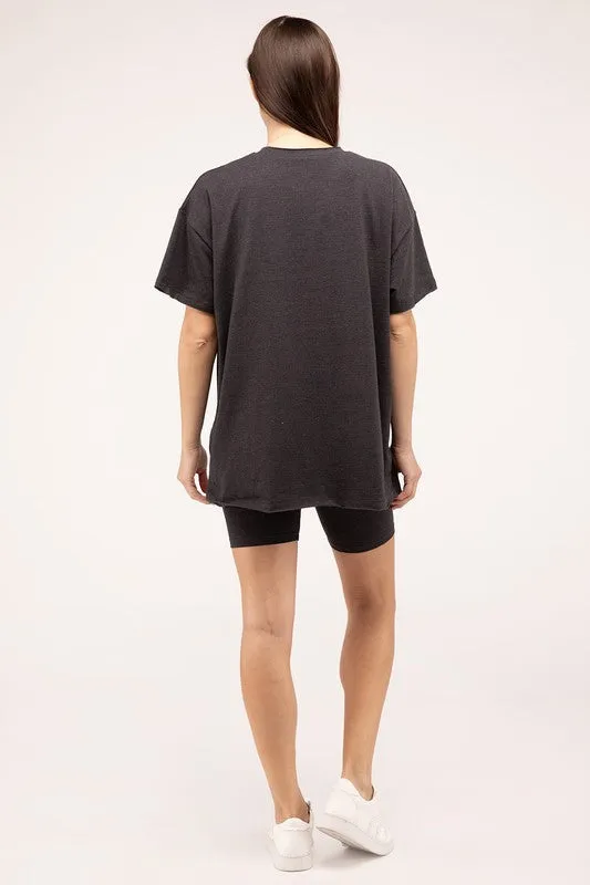 Biker Shorts With Matching Short Sleeve Tee