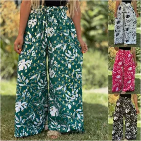 Dames Bedrukte Wijde Broek