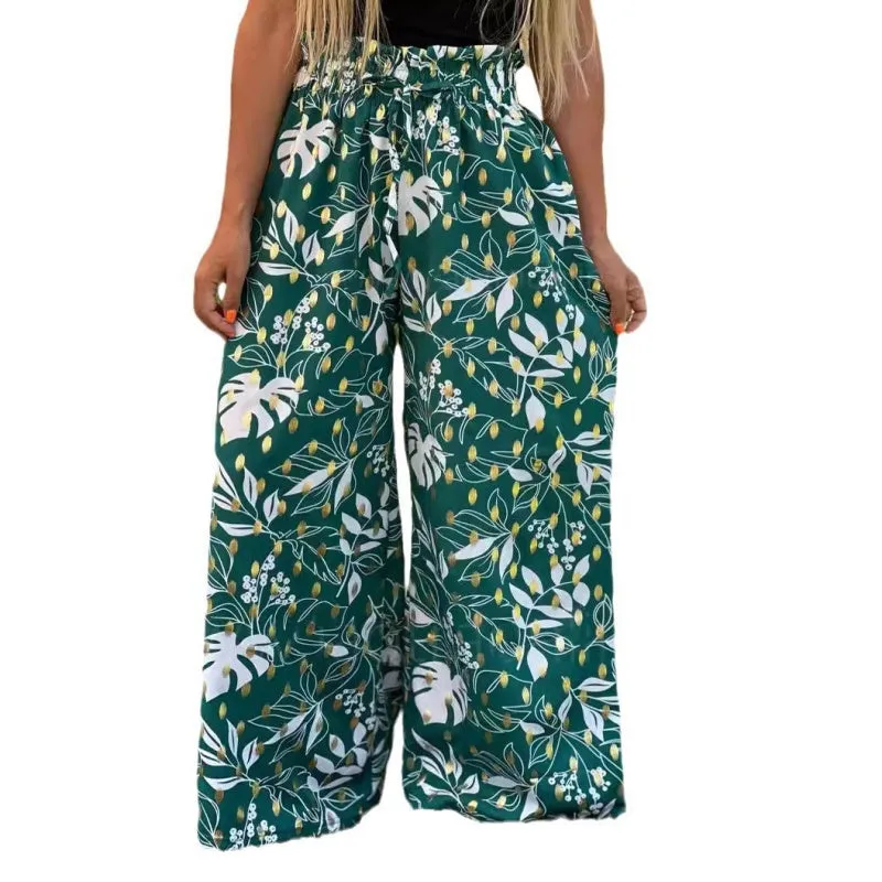 Dames Bedrukte Wijde Broek