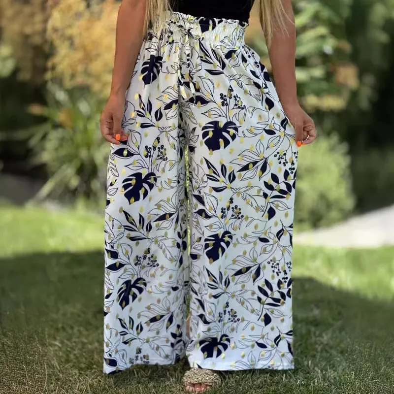 Dames Bedrukte Wijde Broek