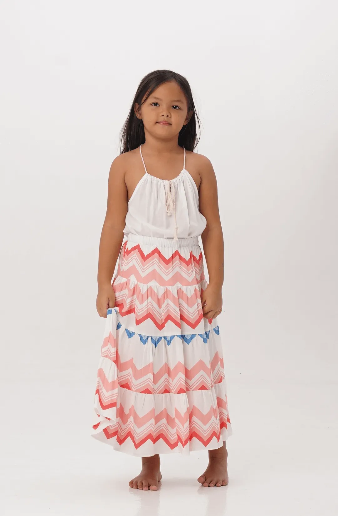 Festival Skirt in Colorful Chevron