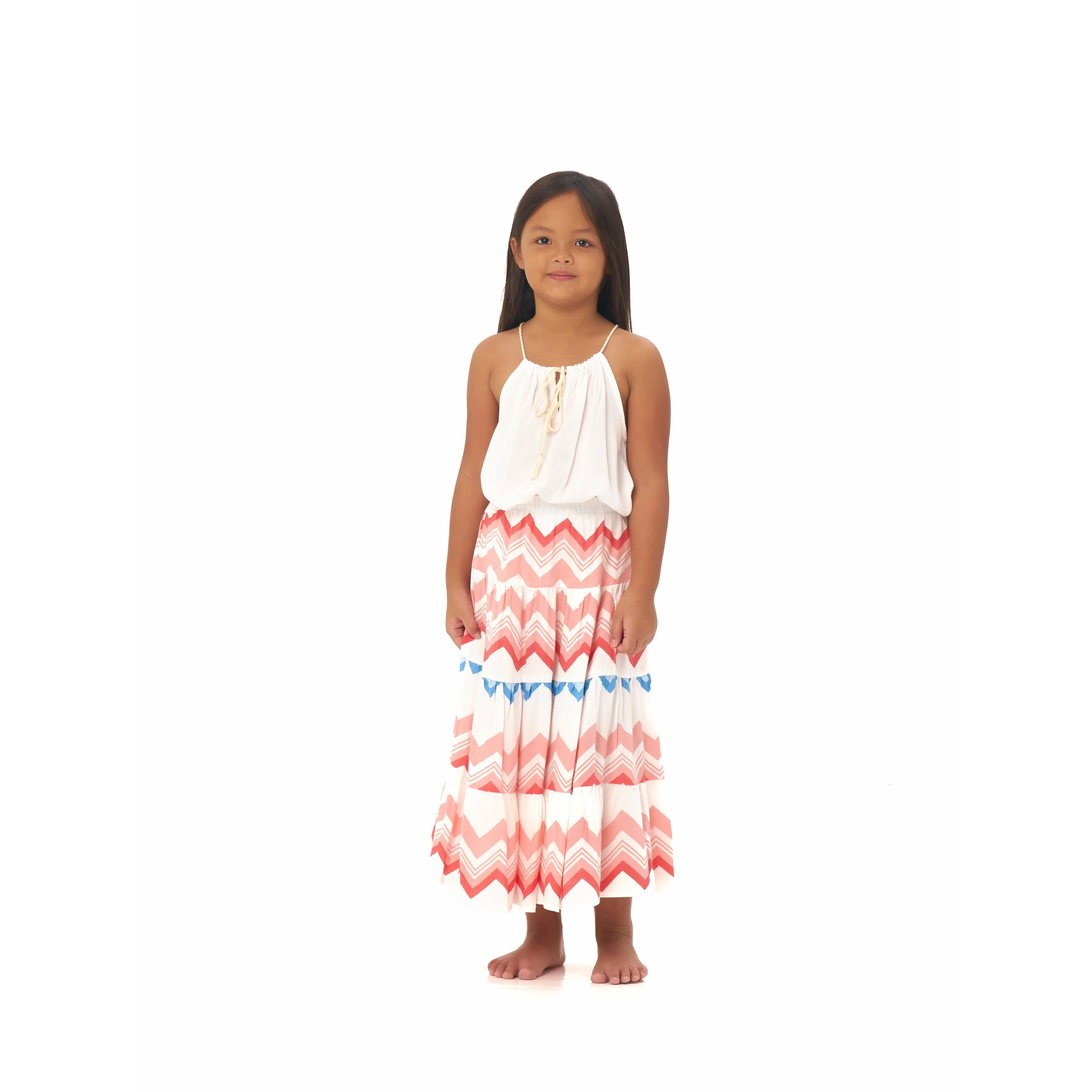 Festival Skirt in Colorful Chevron