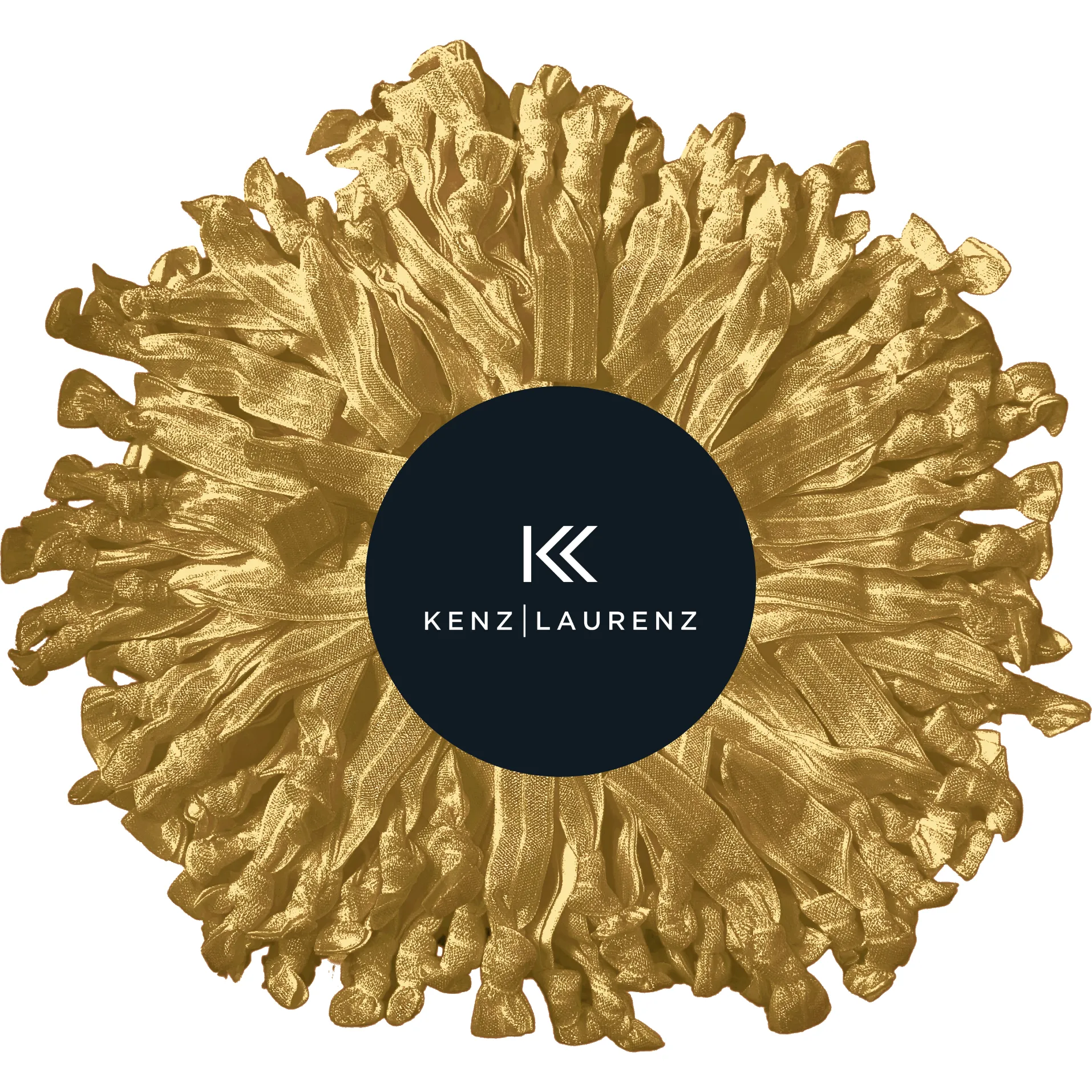 Gold Ribbon Hair Ties - 100 Pack