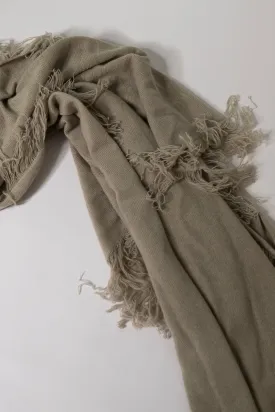 Harpers Emporium Cashmere Fringe Scarf in Sage