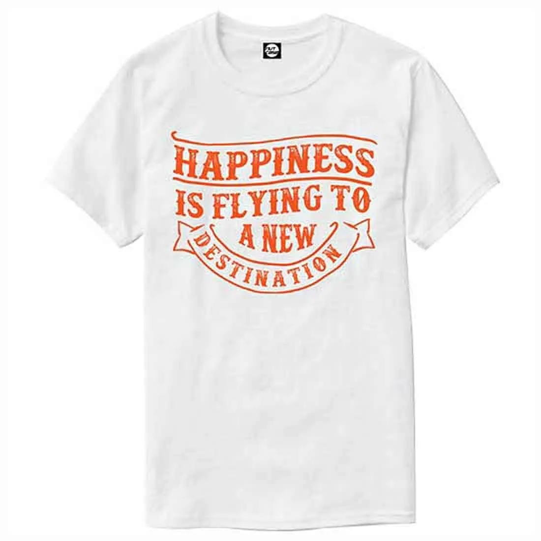 Nutcase Designer Round Neck Men's T-Shirt Wrinkle-Free Poly Cotton Tees - Happiness is Flying