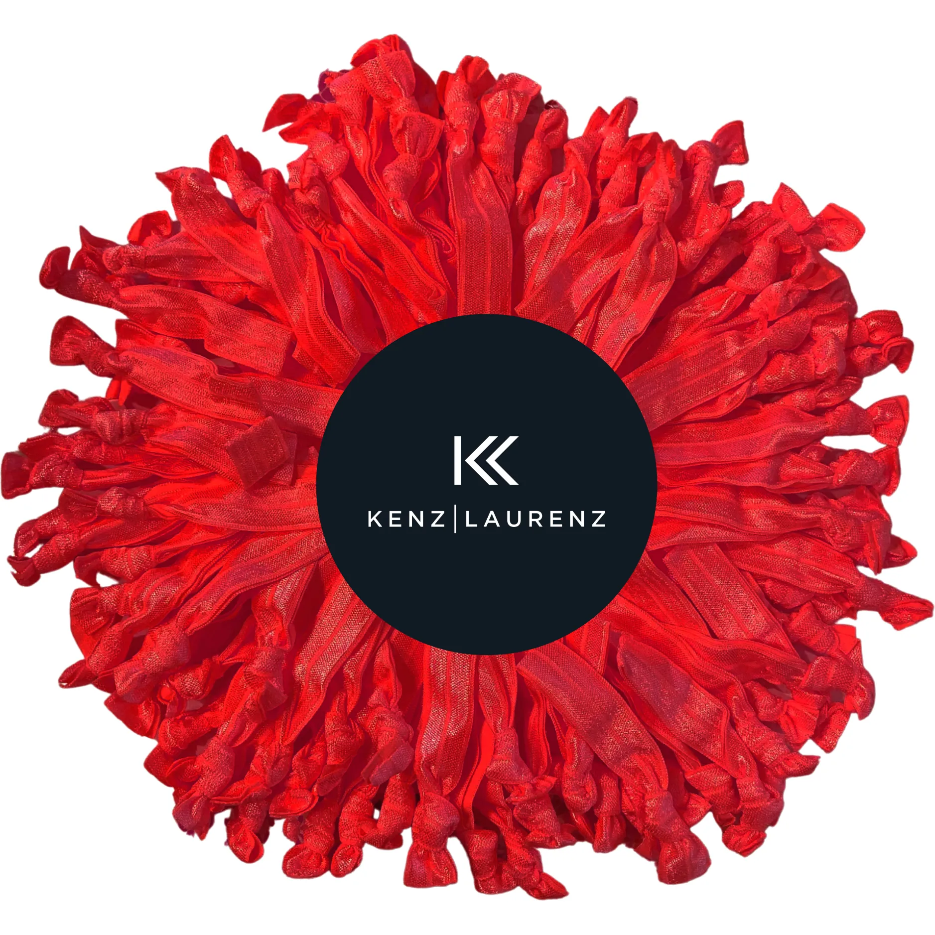 Red Ribbon Hair Ties - 100 Pack