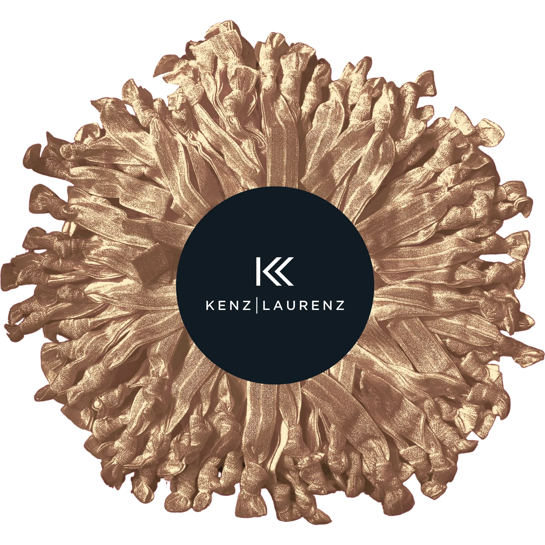 Tan Ribbon Hair Ties - 100 Pack
