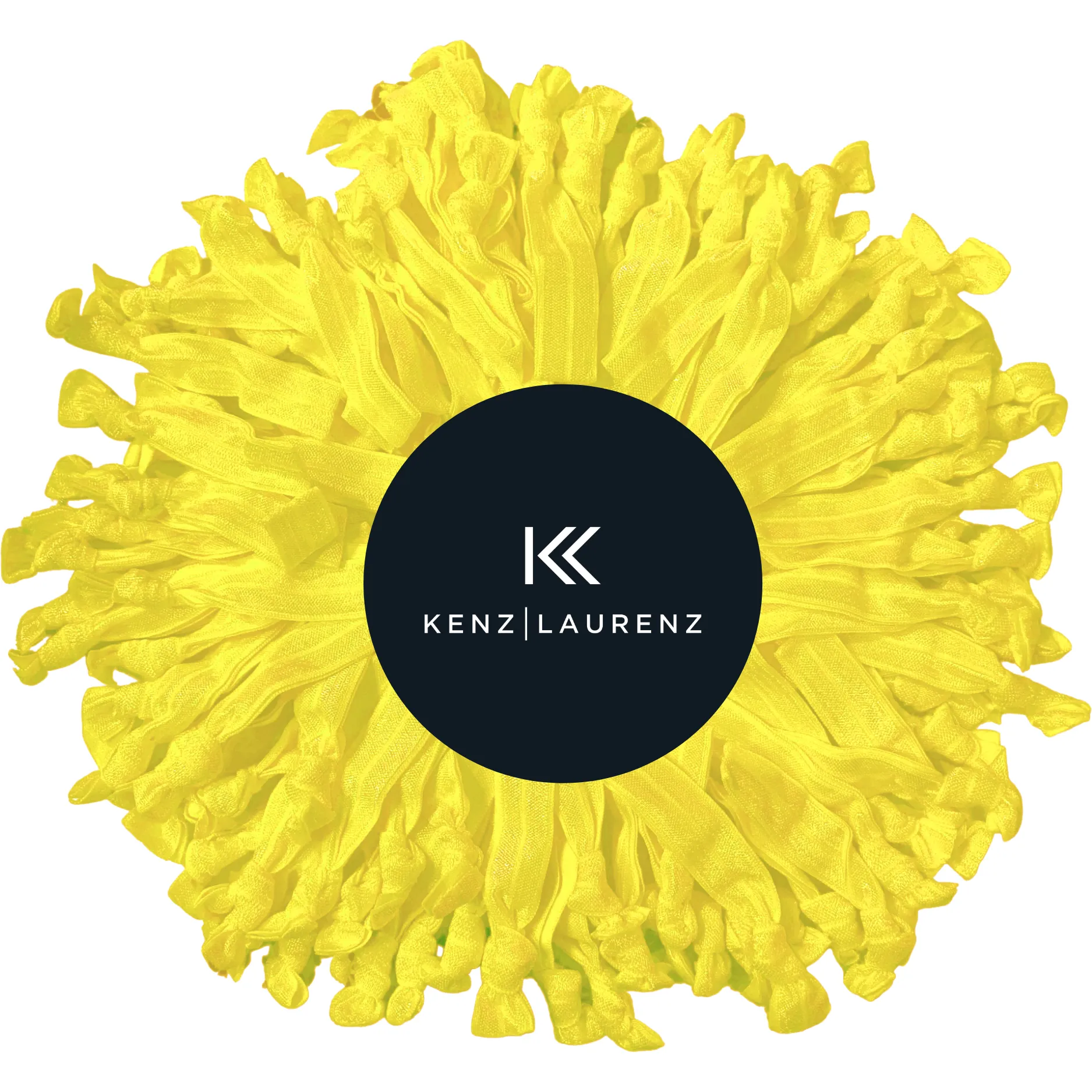 Yellow Ribbon Hair Ties - 100 Pack